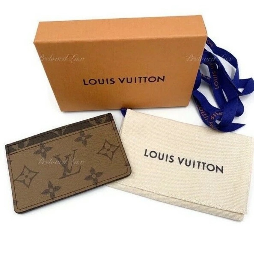 Authentic Louis Vuitton NIB Reverse Monogram Card Holder Brand New